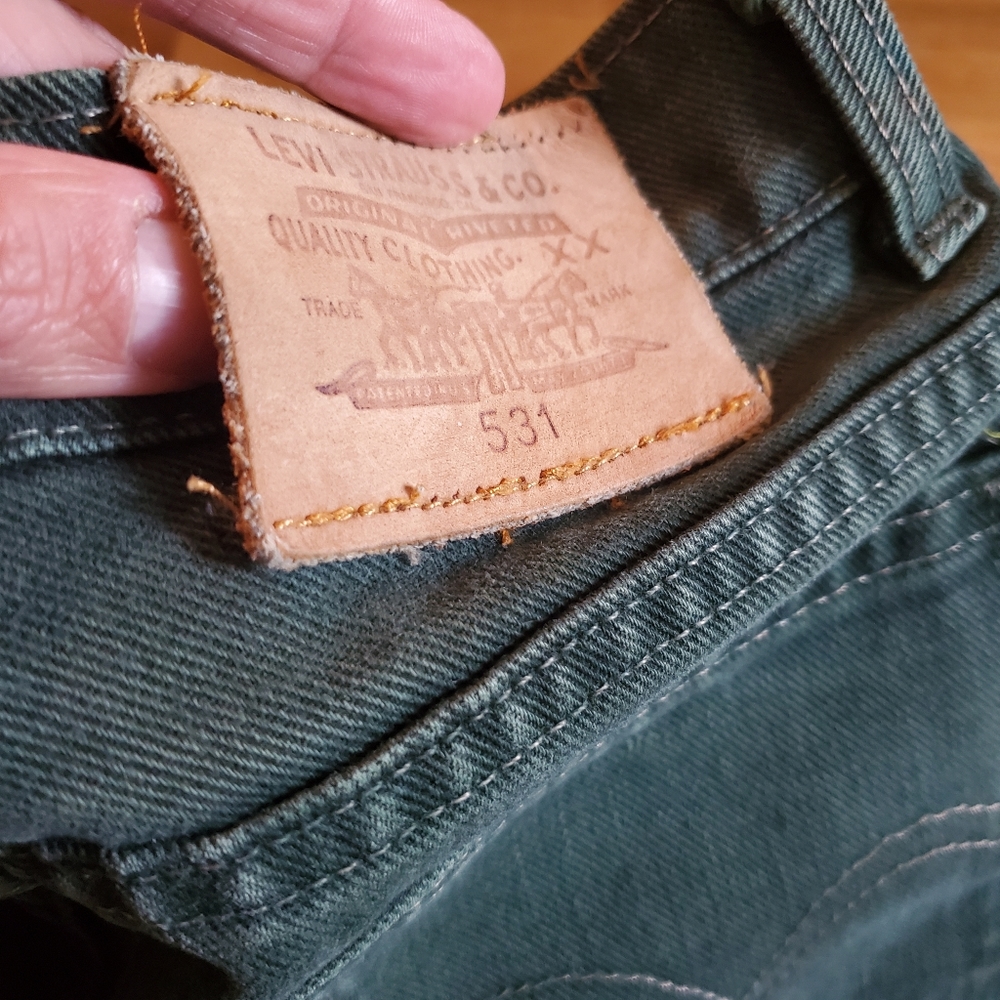 Vintage 1990's Levis 531 green - Picture 7 of 8